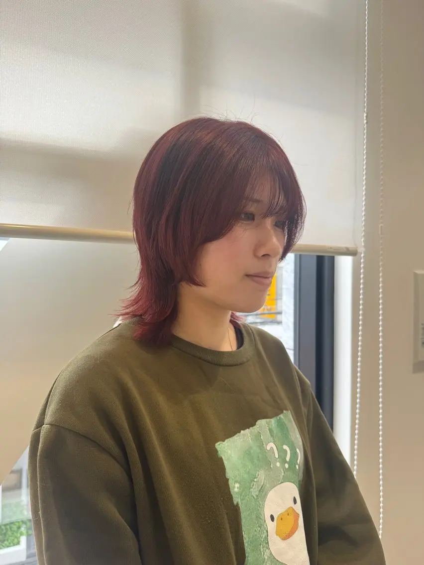 ミディアム カラー カット ヘアカラー レイヤーカット Y2K/𝓡𝓲𝓷のヘアスタイル