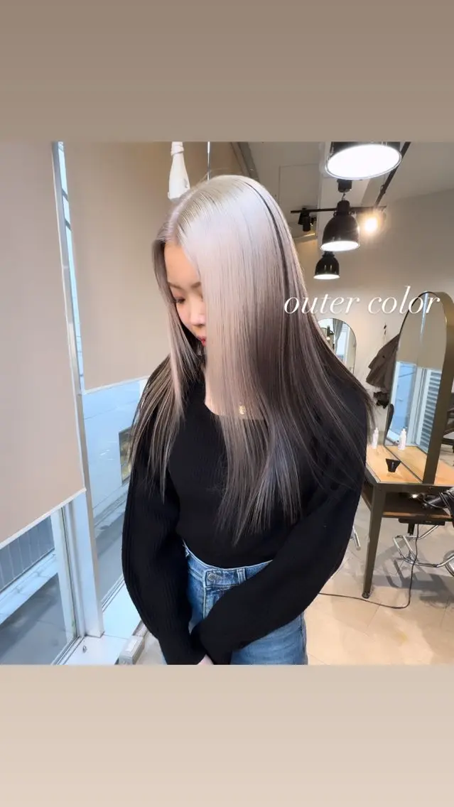 ロング カラー カット ヘアカラー トリートメント ヘアセット 💜ハイトーン💛 マジカルかいちゃんのヘアスタイル