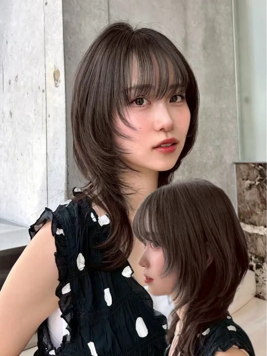 ミディアム レイヤー/ ダブルカラーセナ🎀のヘアスタイル
