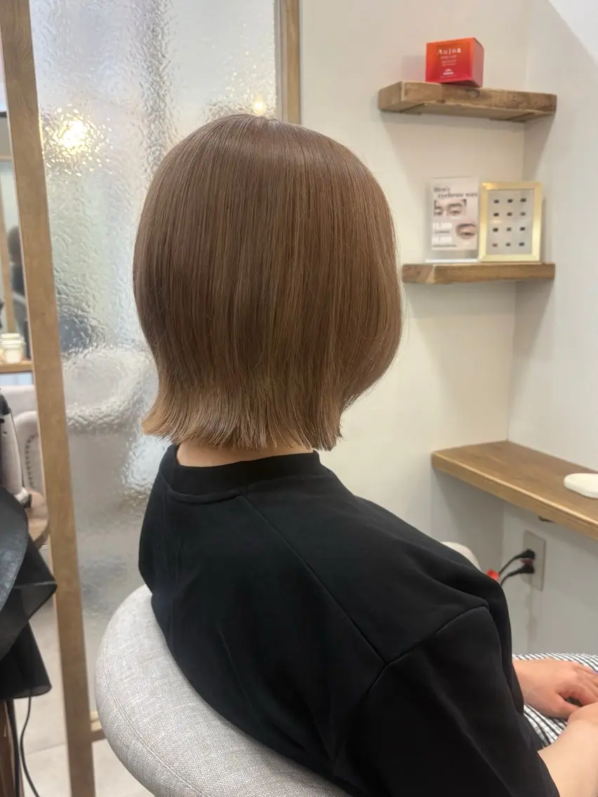 カラー ベージュカラー ボブ カット ヘアカラー トリートメント Haruka ハルカのヘアスタイル