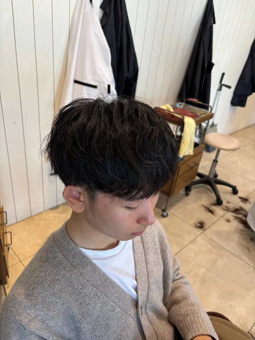 メンズ マッシュ カット 髪質改善カラー✨ メンズ特化✨竹田渉真のヘアスタイル