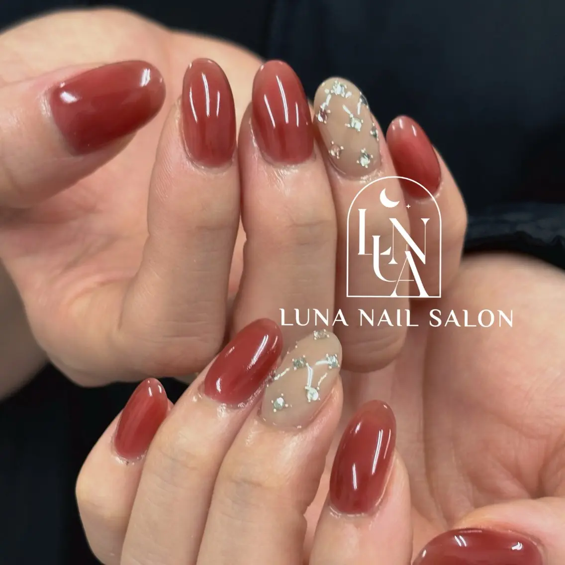 ネイル アートネイル フレンチネイル ジェルネイル ガラスフレンチ 韓国ネイル ハンドネイル ハンドケア LUNA Nail salon💕のネイルデザイン