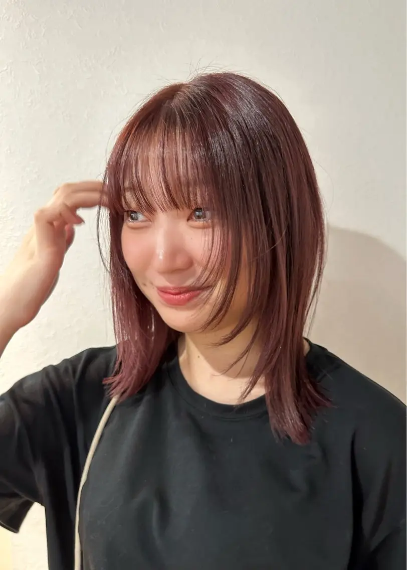 ミディアム カラー カット ヘアカラー トリートメント TRENCH 相澤 果歩のヘアスタイル