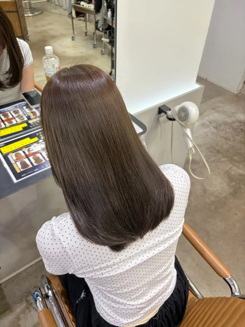 ミディアム カラー 透明感カラー グレージュ ヘアカラー トリートメント 表参道/艶カラー/ 透明感/GAKUのヘアスタイル