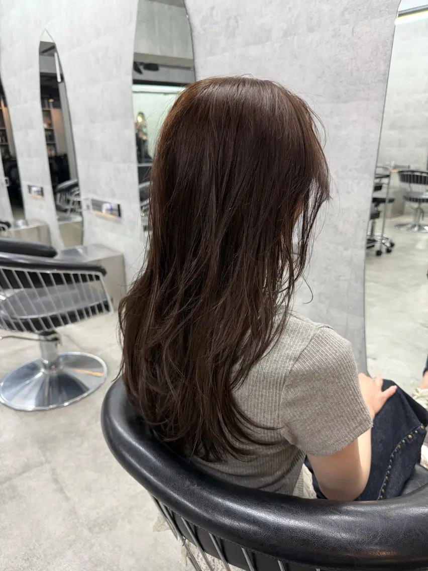 ロング カラー カット ヘアカラー トリートメント You/透明感カラー レイヤーカット/ボブのヘアスタイル