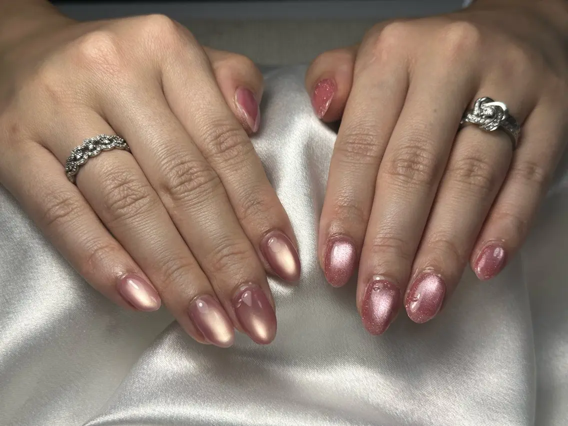 ネイル オーロラネイル 桜ネイル フラワーネイル フットネイル フレンチネイル ハンドネイル kiki nail たまプラーザのネイルデザイン