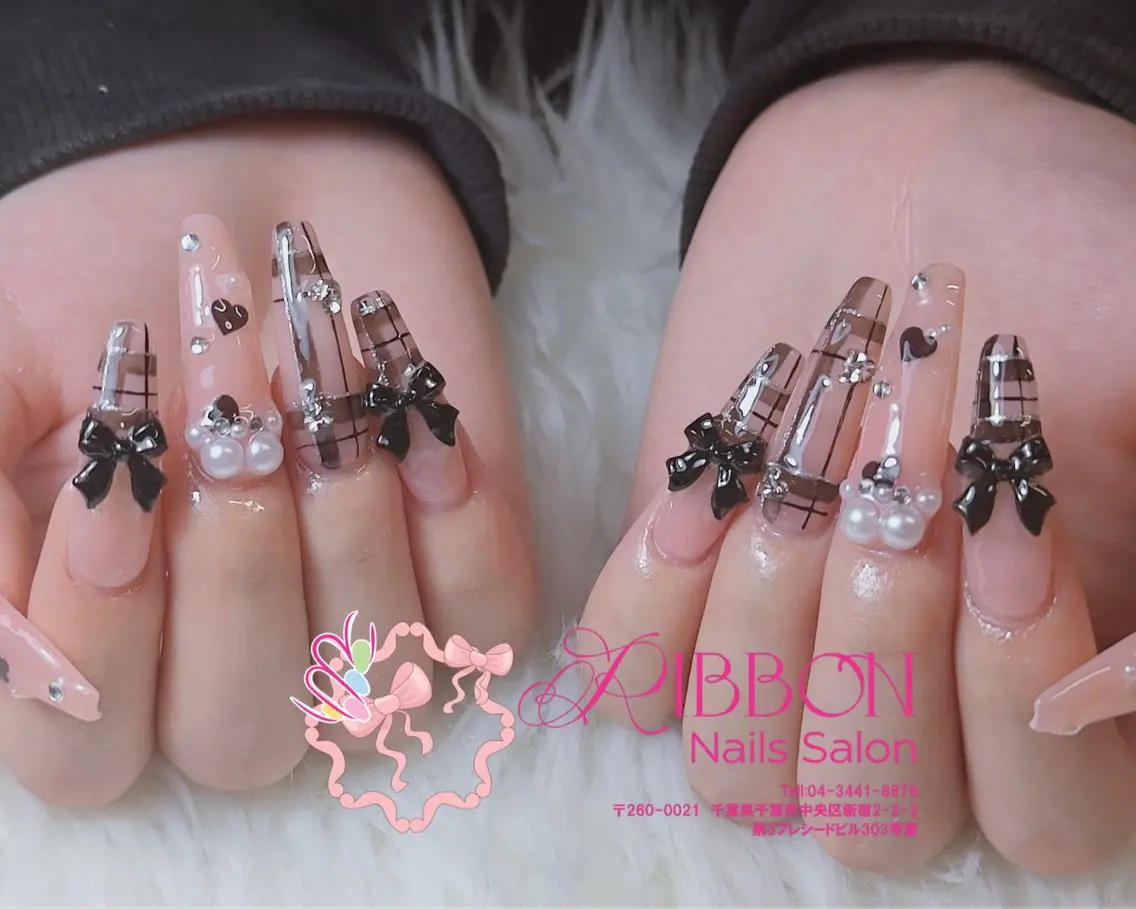ネイル チークネイル フットネイル フレンチネイル グラデーション 韓国ネイル ハンドネイル Ribbonnail salonのネイルデザイン