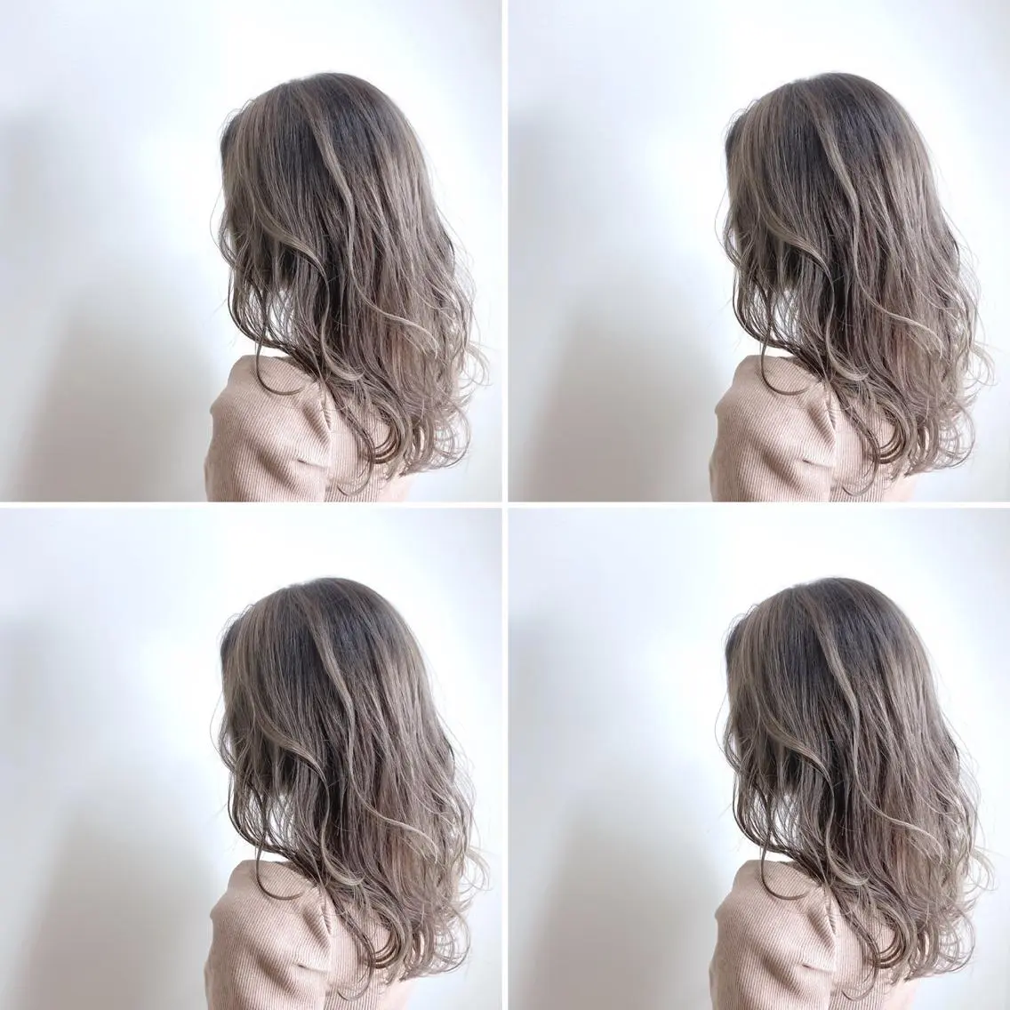 セミロング カラー ベージュカラー ホワイトベージュ カット ヘアカラー AI 高田馬場店のヘアスタイル