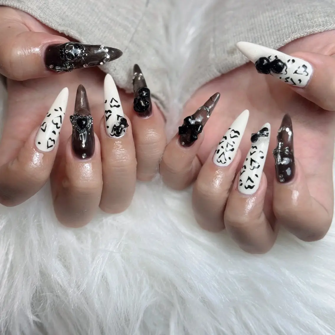 ネイル フットネイル フレンチネイル グラデーション 韓国ネイル ロングネイル ハンドネイル Hani Nail Salonのネイルデザイン