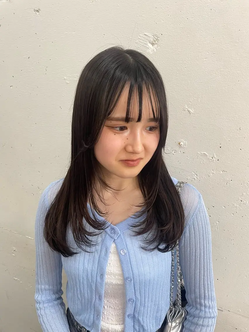 ロング カラー 韓国風ヘア レイヤーカット 𝙃𝘼𝙍𝙐🎀 韓国×エクステのヘアスタイル