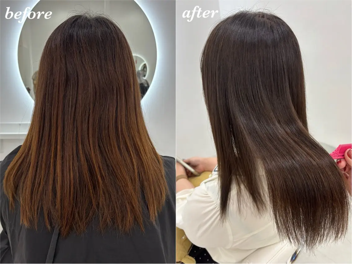 ロング カラー カット ヘアカラー 縮毛矯正 【aini天王寺】 𝐚𝐢𝐫𝐢✂︎のヘアスタイル