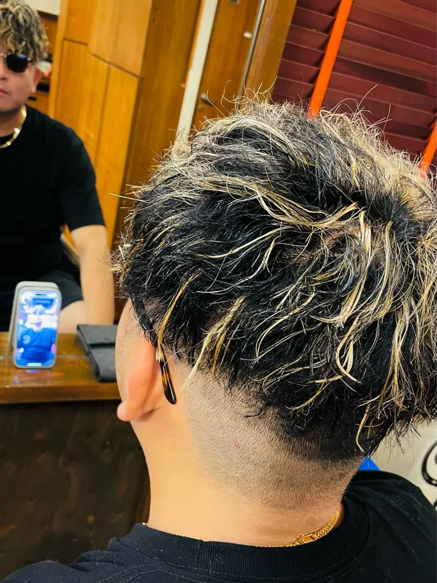 カット ハイライトメッシュの写真