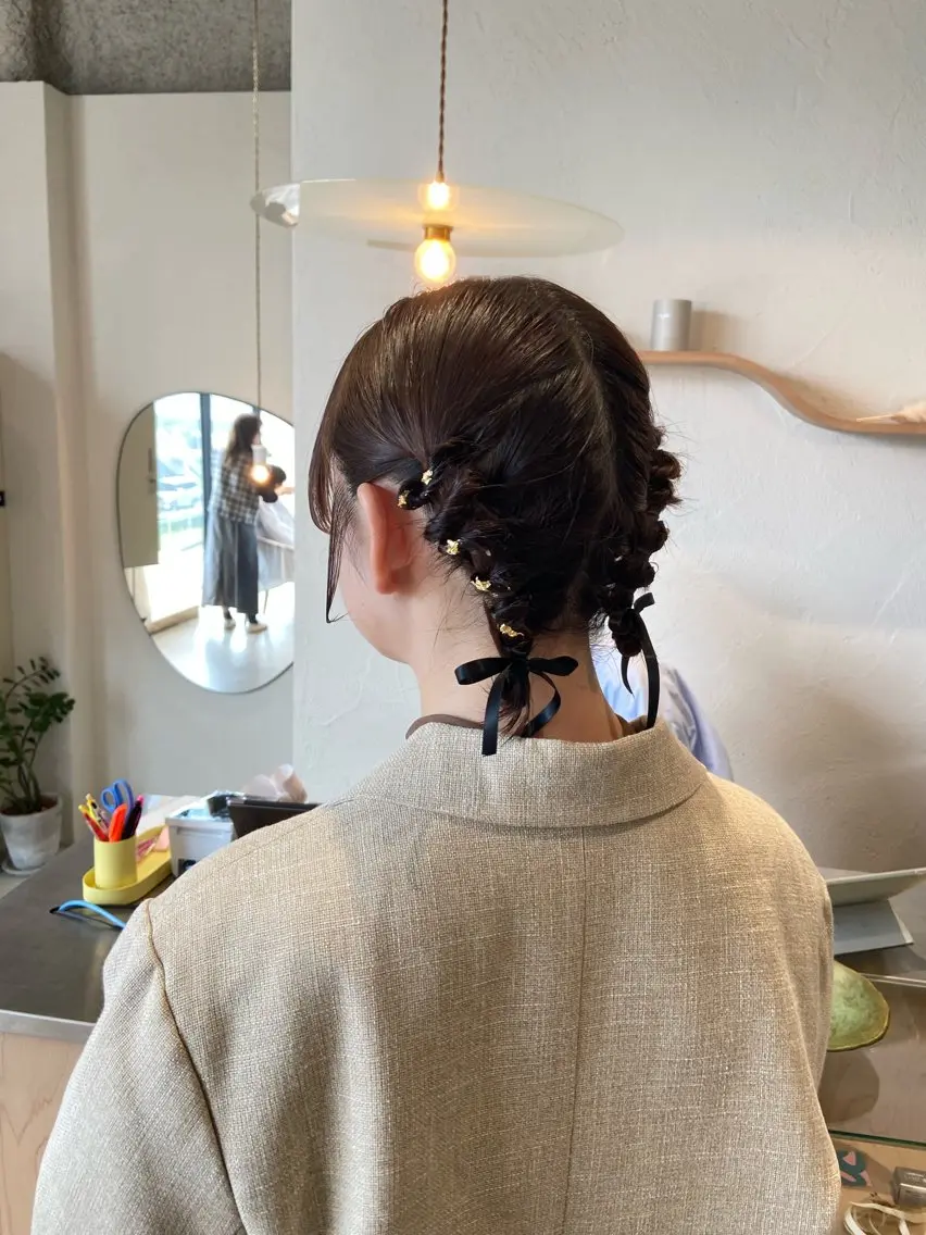 ショート ボブ ヘアセット 石川 瑠琉のヘアスタイル