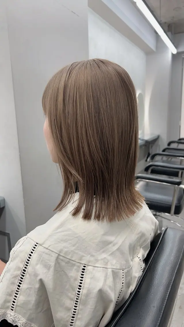 ロング カラー カット ヘアカラー トリートメント グレージュ♡ベージュ ♡MA/表参道のヘアスタイル