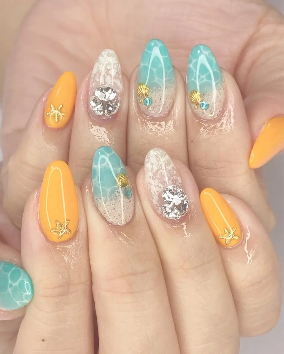 ネイル アートネイル オーロラネイル 桜ネイル クリアネイル フットネイル Ｎail Ｓalon ertiのネイルデザイン