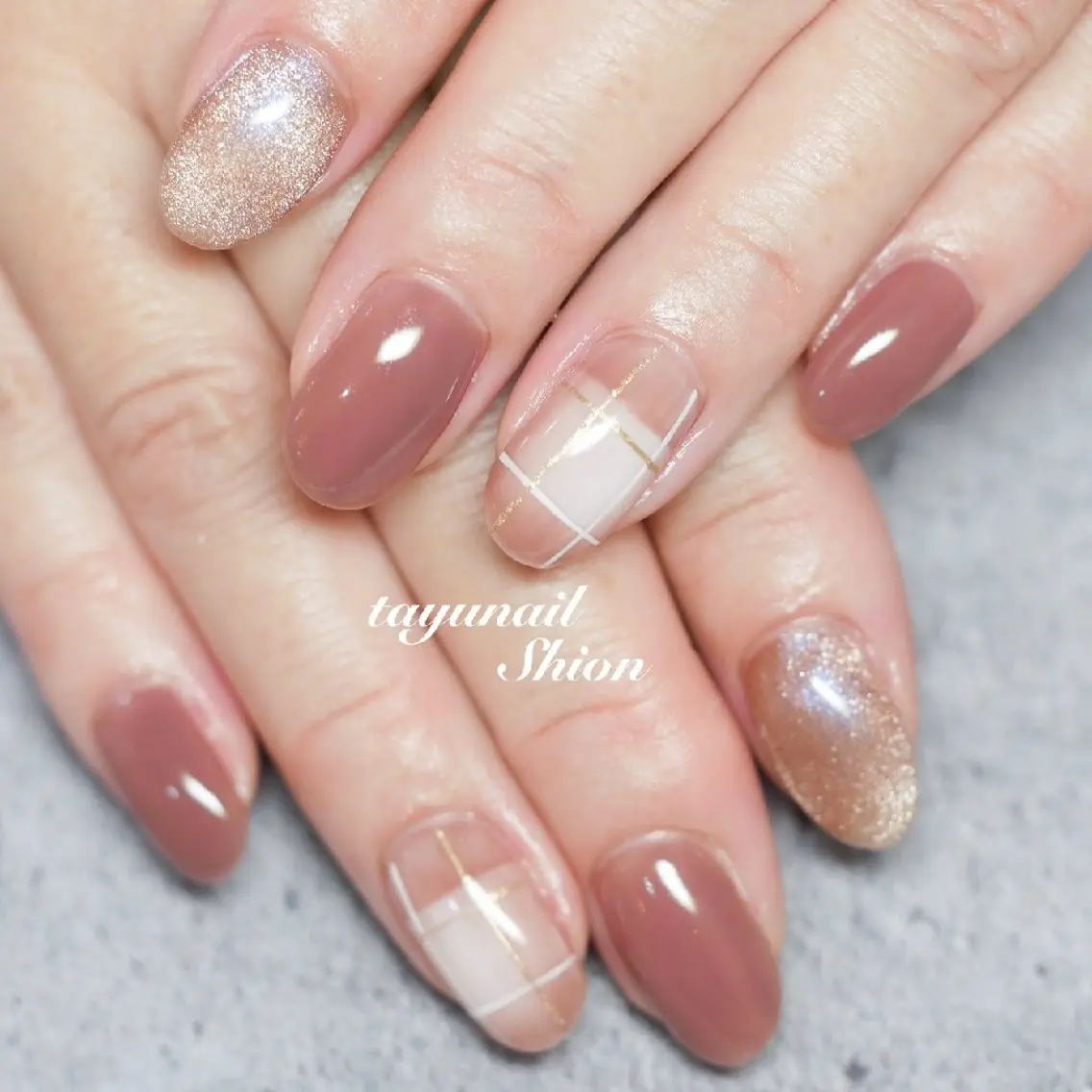 ネイル ジェルネイル マグネットネイル パラジェル ネイルサロン 【たゆnail】のネイルデザイン