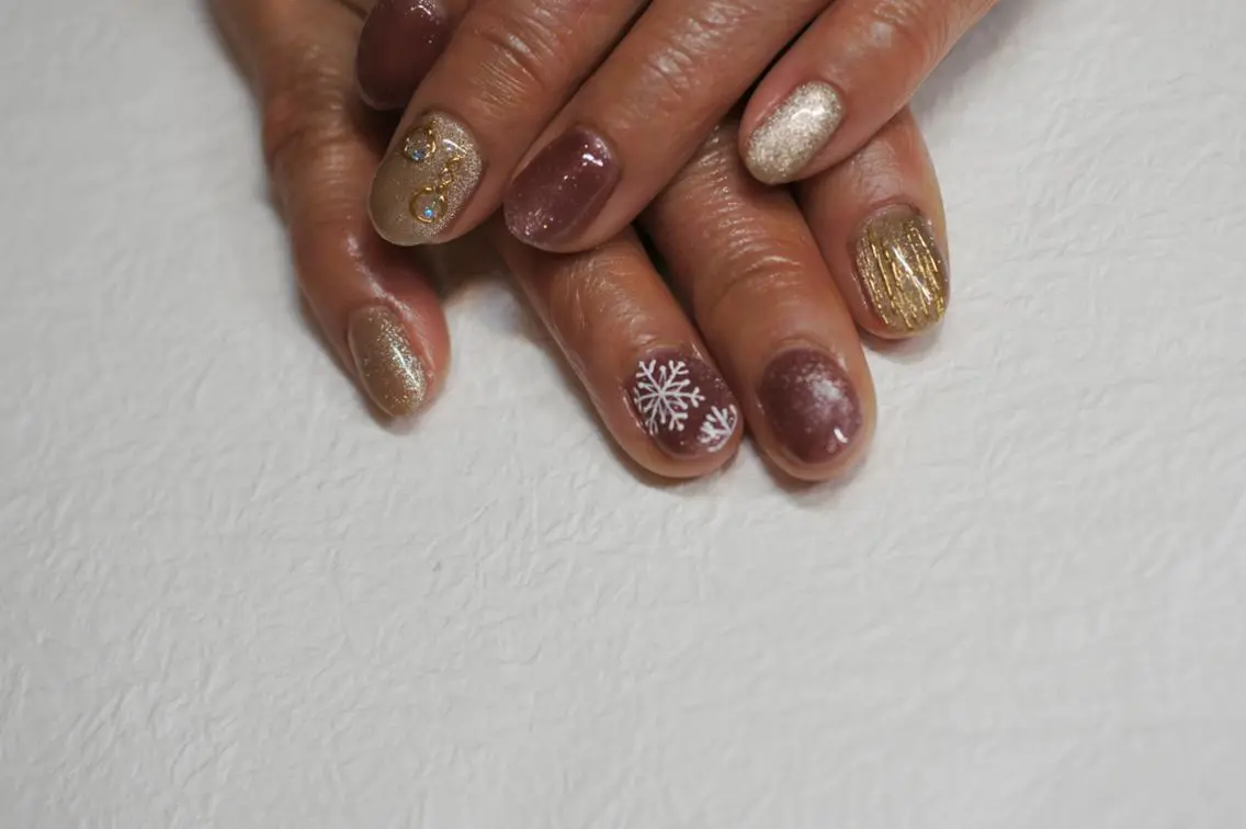 ネイル 冬ネイル クリスマス nails muu まゆのネイルデザイン