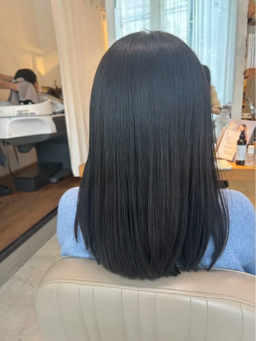 ミディアム カット 縮毛矯正 櫻井園子🌸 久屋大通/高岳のヘアスタイル
