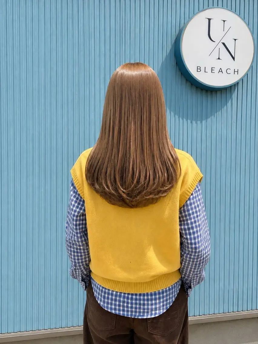 ロング ヘアカラー トリートメント 《髪質改善 UN BLEACH》のヘアスタイル