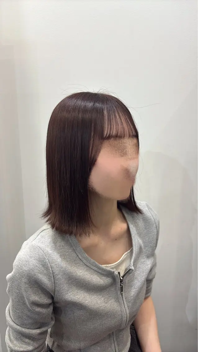 ショート ボブ 顔周りカット トリートメント 巻ける縮毛矯正 Sachi🐰のヘアスタイル