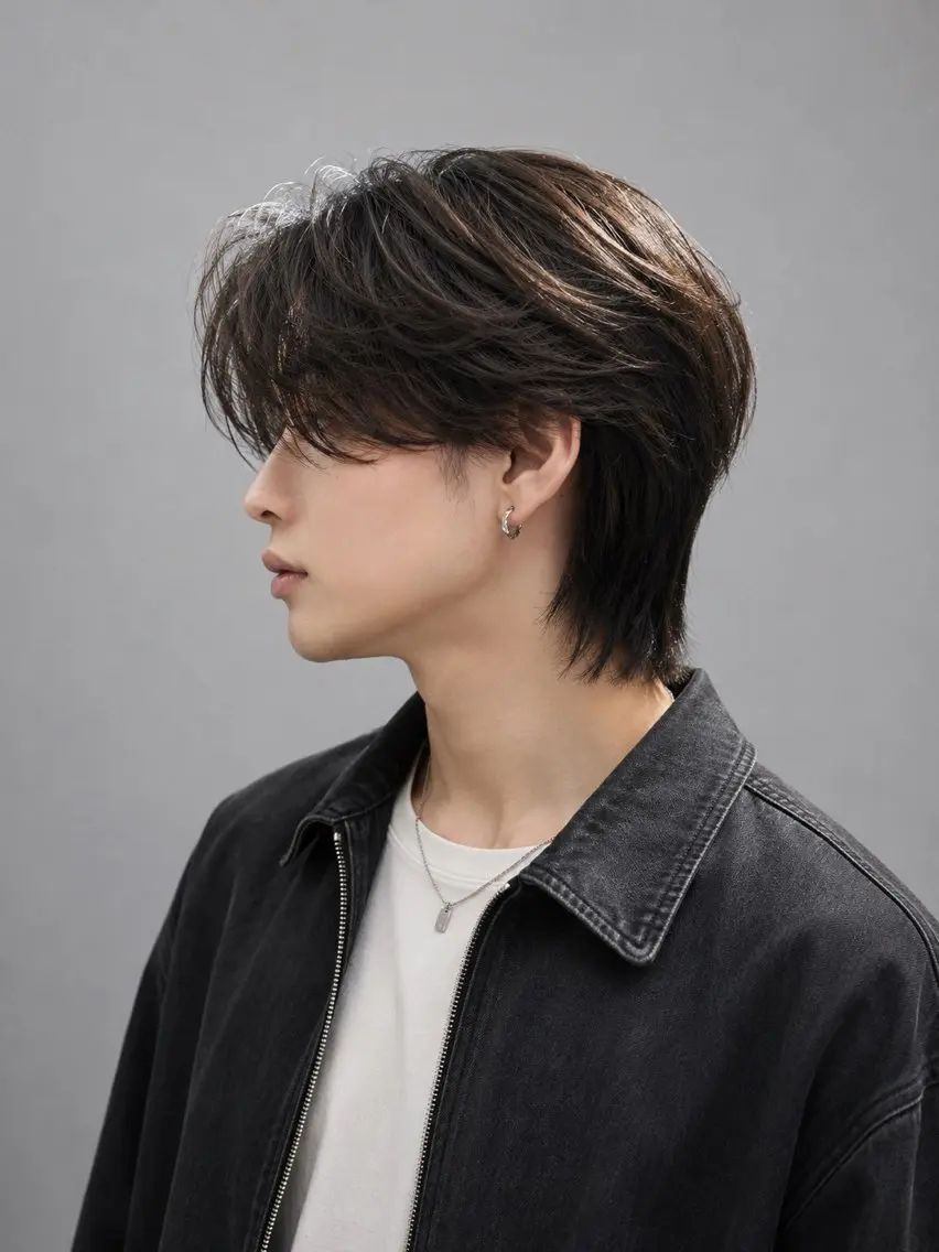 🌙✨【💫朝のセットを簡単に💫】メンズカット+眉カット+パーマ🖤の写真