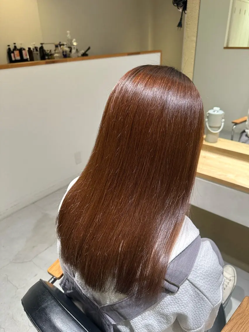 【艶と柔らかさ◎】カット＋美革縮毛矯正🌷自然なストレートで大人可愛い印象に ¥28,050→¥17,490[蟹江]の写真