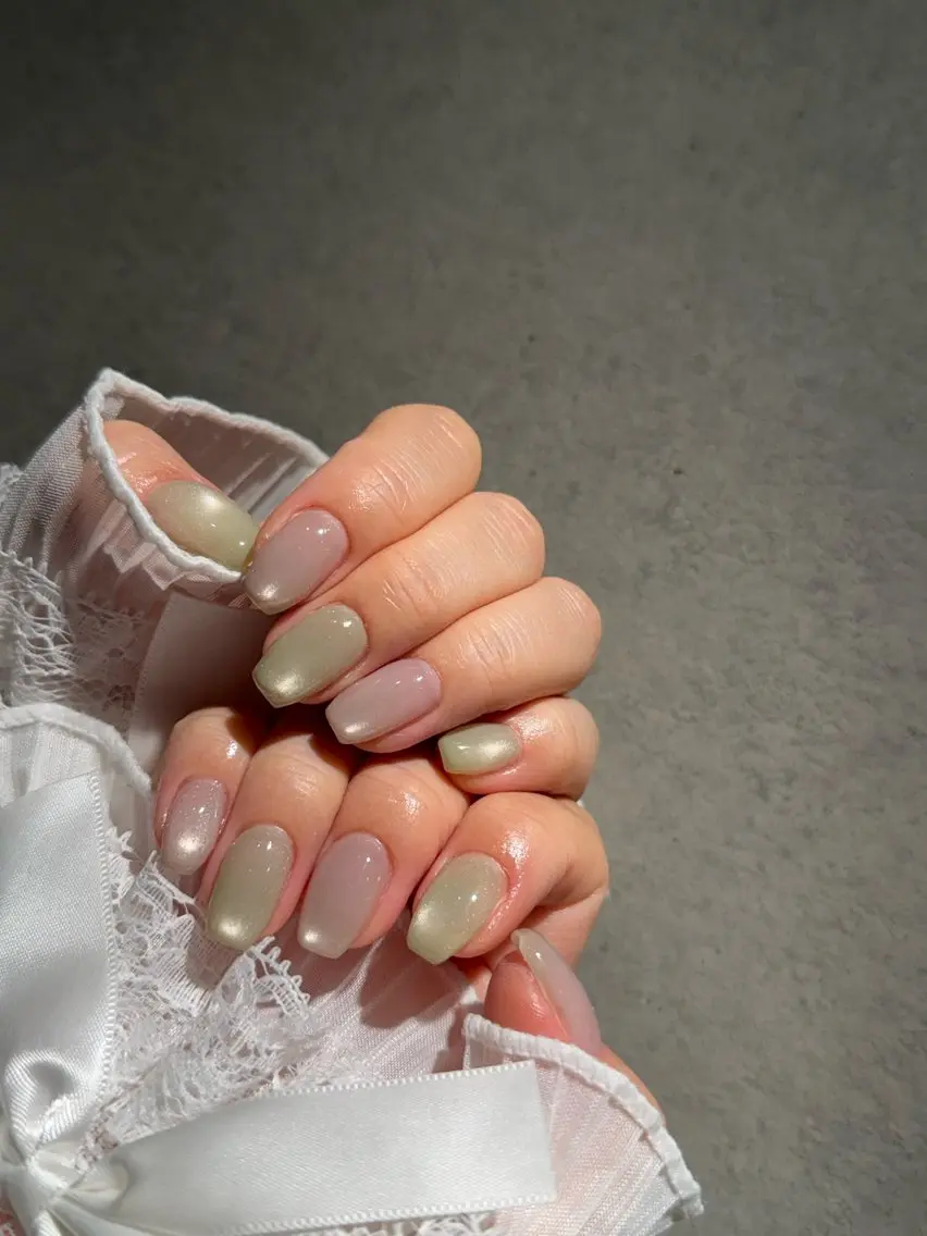 ネイル ハンドネイル I-nailロング /ワンホン/キラキラのネイルデザイン