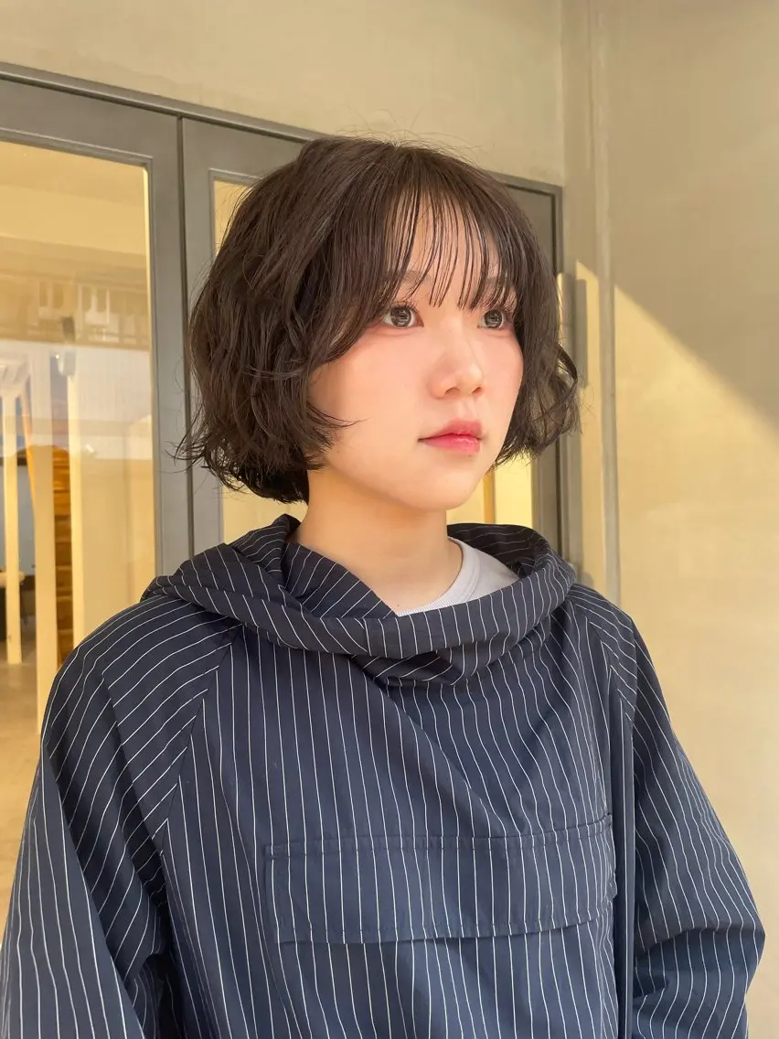 ショート カラー パーマ ヘアカラー Kiwa 江坂のヘアスタイル