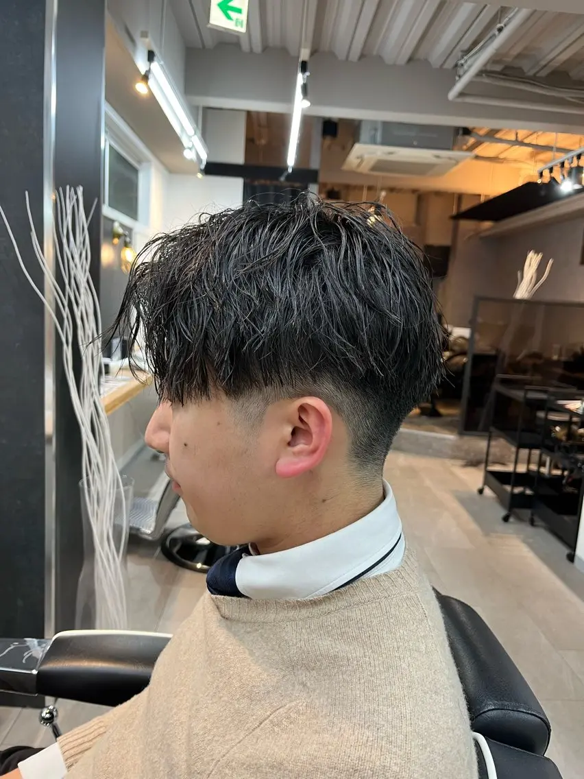 メンズ カット パーマ 直毛改善特化美容師/ 大森雄貴のヘアスタイル