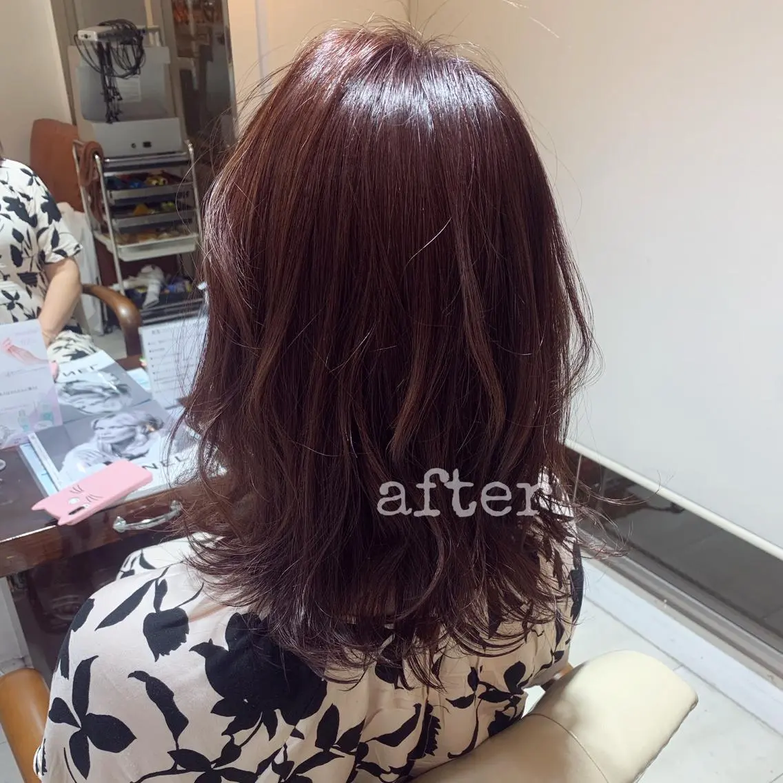セミロング ピンクブラウン 黒田 優衣のヘアスタイル