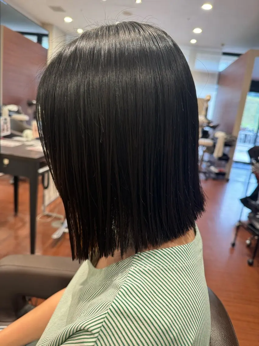 ミディアム 切りっぱなしボブ ボブ megumi ⭐︎のヘアスタイル