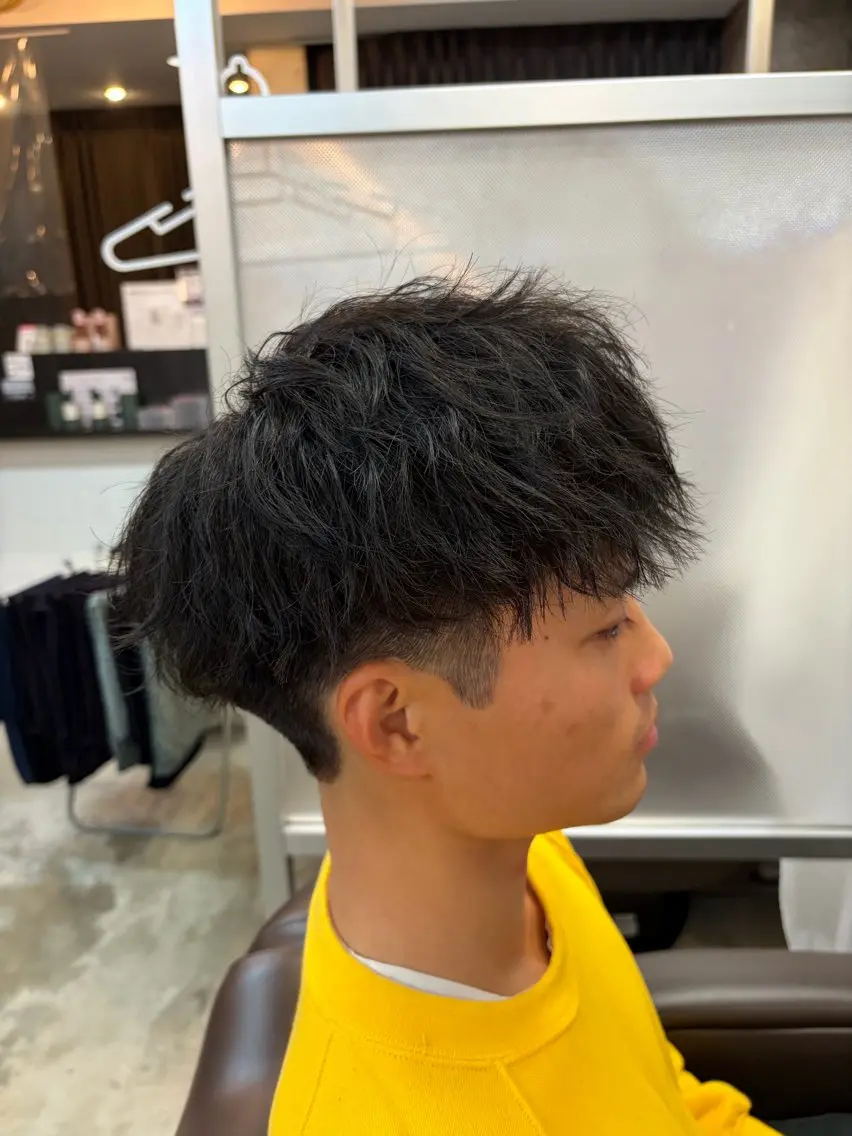 ミディアム パーマ メンズ メンズパーマ特化 カバヤマ　リョウのヘアスタイル