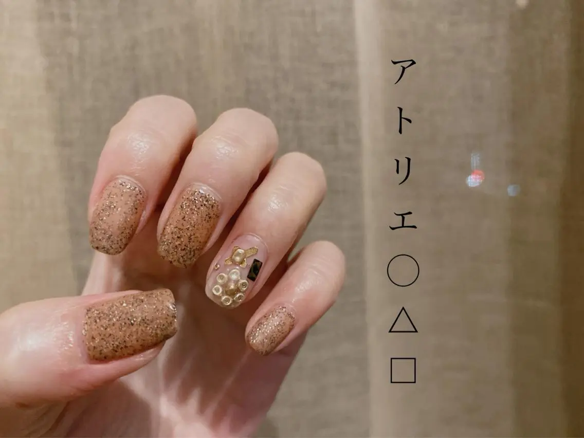 ネイル マットネイル ハンドネイル アトリエ ○△□のネイルデザイン