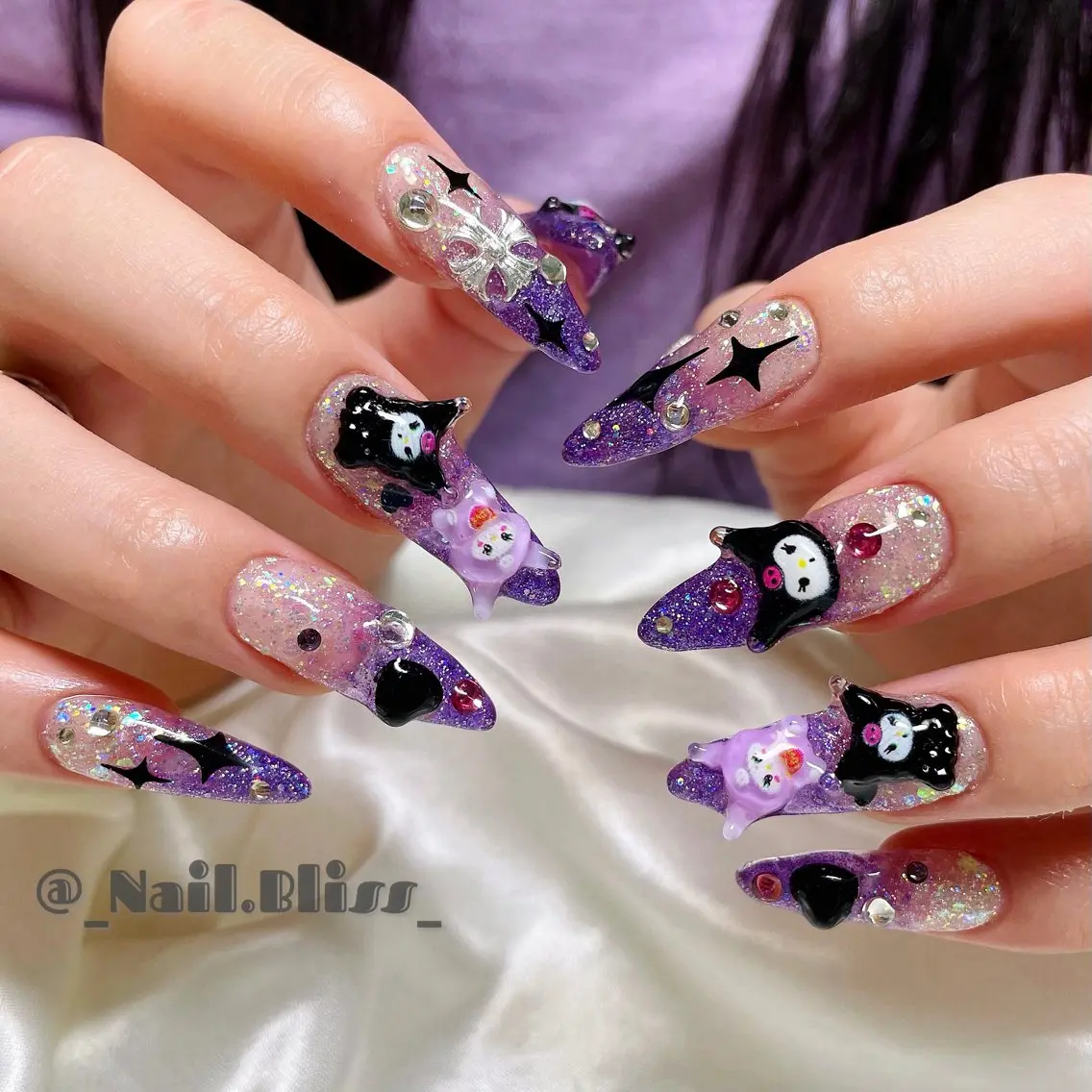 ネイル ラメ(グリッター) ラメグラデーション ハンドネイル NAIL BLISSのネイルデザイン
