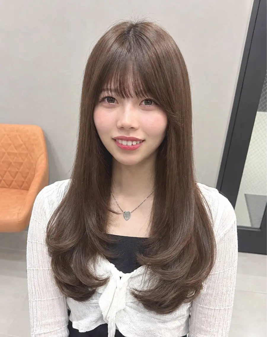 ロング カラー 透明感カラー ヘアカラー 上品♡ブラウン💎 アレンジ🩰Rimiのヘアスタイル