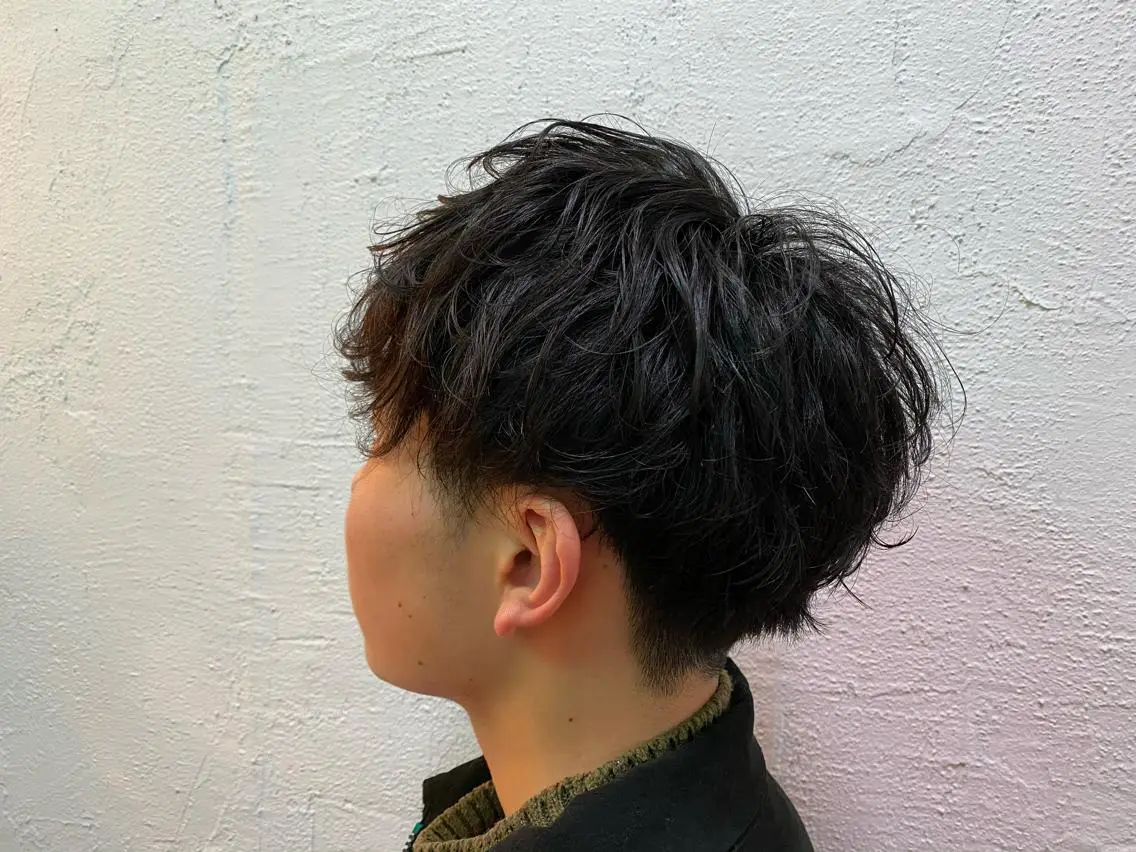 ショート パーマ メンズ 美髪改善・レイヤー tadasuke⭐️のヘアスタイル