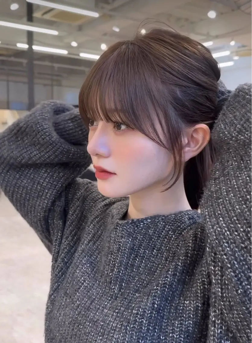 セミロング 顔周りカット トリートメント カット トリートメント 🫒オリーブカラー/ かれんのヘアスタイル