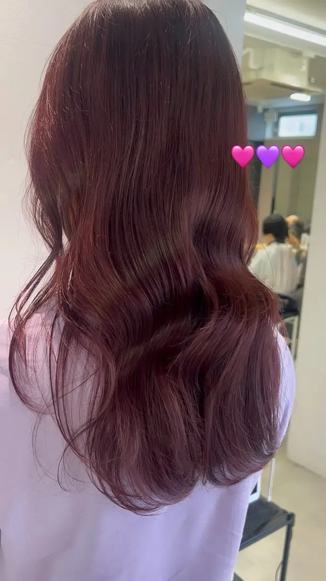 ロング カラー カット ヘアカラー 🧸くびれ 🧸山形紗奈のヘアスタイル