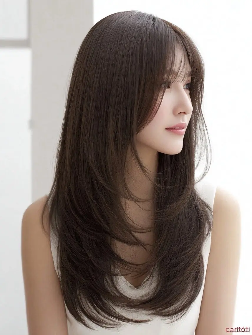 ロング カラー ヘアカラー 韓国×艶ハイトーンが かわいい✨️リオ🍒のヘアスタイル