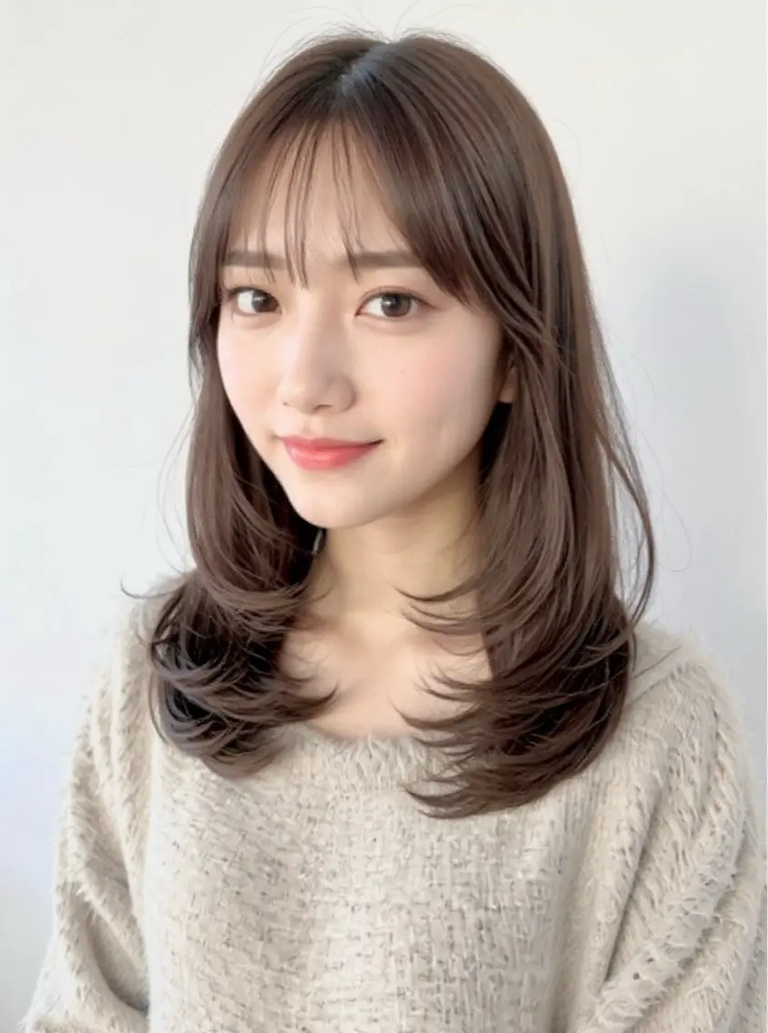 セミロング 乾かすだけで美髪✨ 髪質改善専門/鈴木遼のヘアスタイル