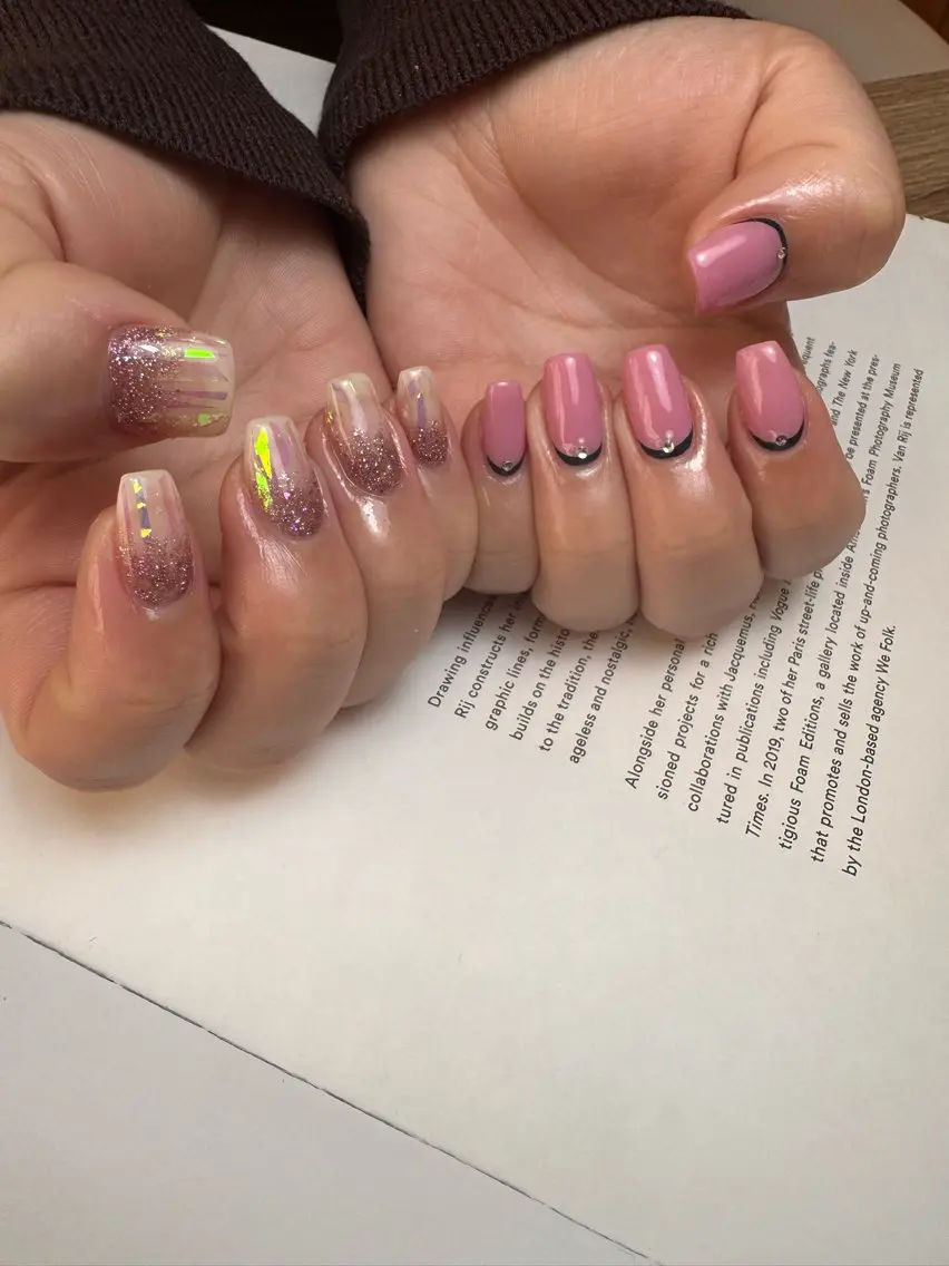 ネイル オーロラネイル グラデーション ハンドネイル 白日-hakubi nail-のネイルデザイン