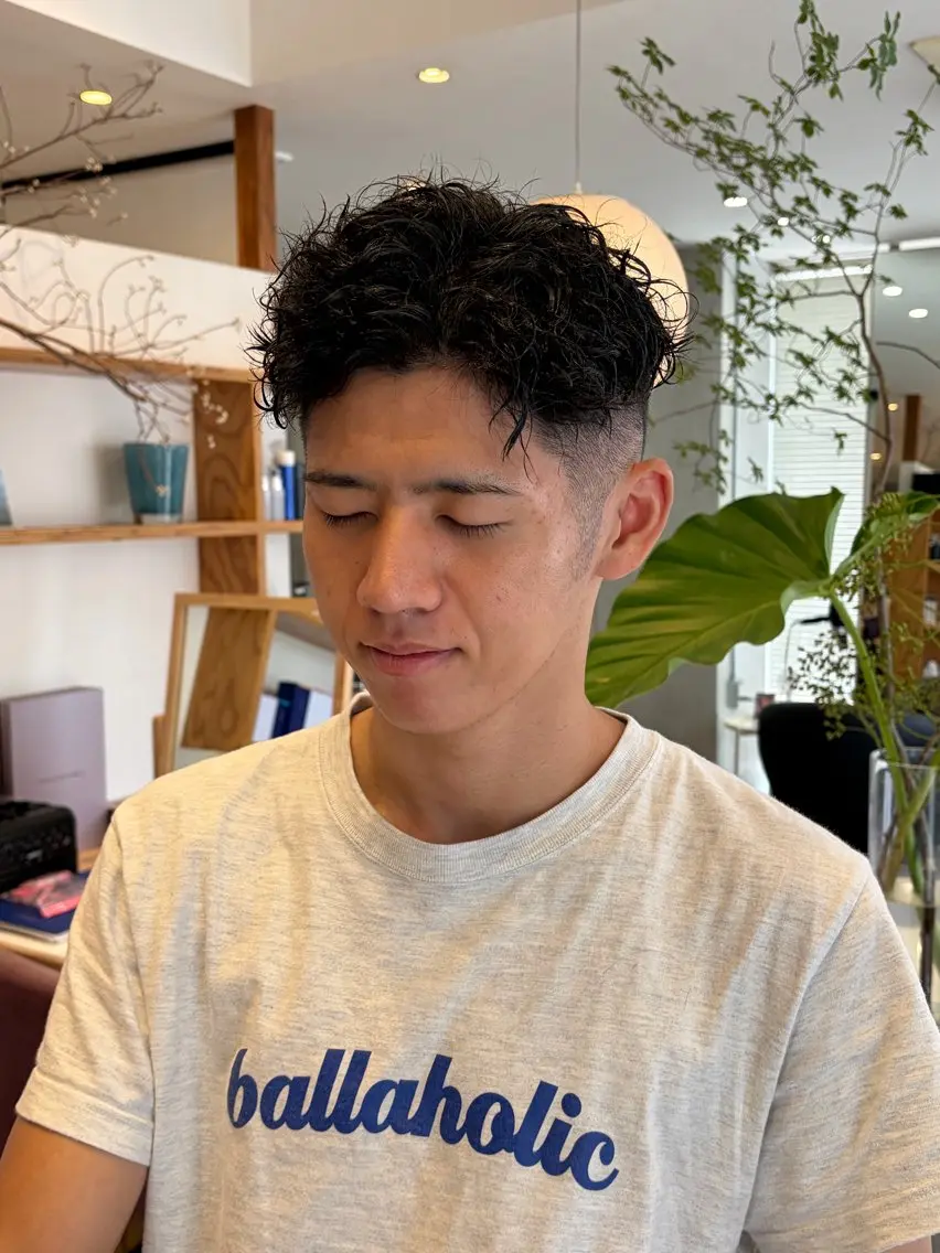 ショート くせ毛 カット ヘッドスパ 坂田 睦月のヘアスタイル