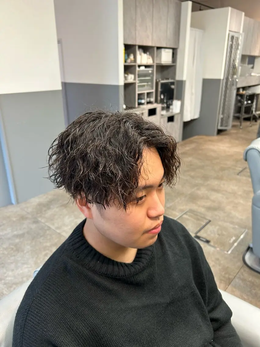 ミディアム ミディアムパーマ 奥 圭人｜メンズスタイルのヘアスタイル