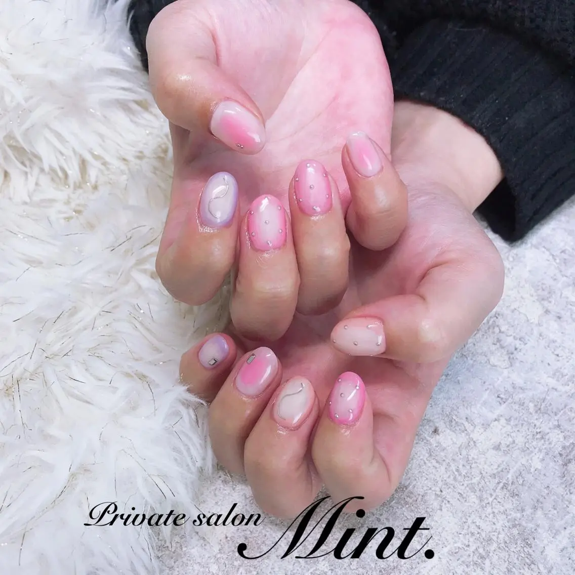 ショート ネイル ジェルネイル 持ち込み ハンドネイル Mint. nailのネイルデザイン