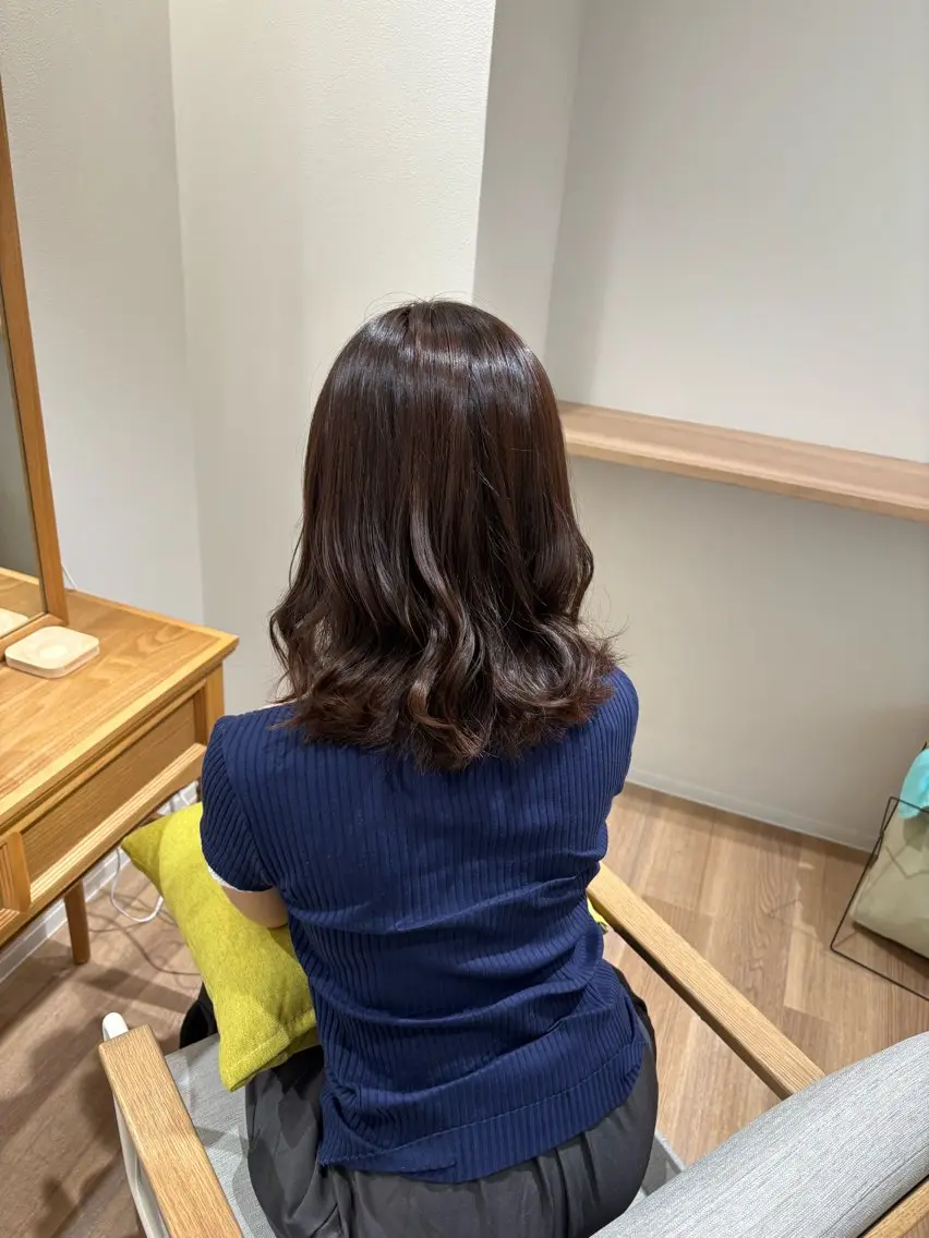 ミディアム カラー ベージュカラー カット ヘアカラー トリートメント RINNO🌷透明感 カラー/髪質改善のヘアスタイル