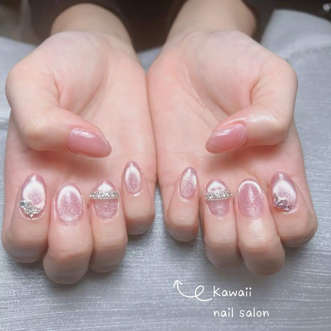 ネイル ジェルネイル 韓国ネイル シンプルネイル ワンホンネイル Kawaii _Nailのネイルデザイン