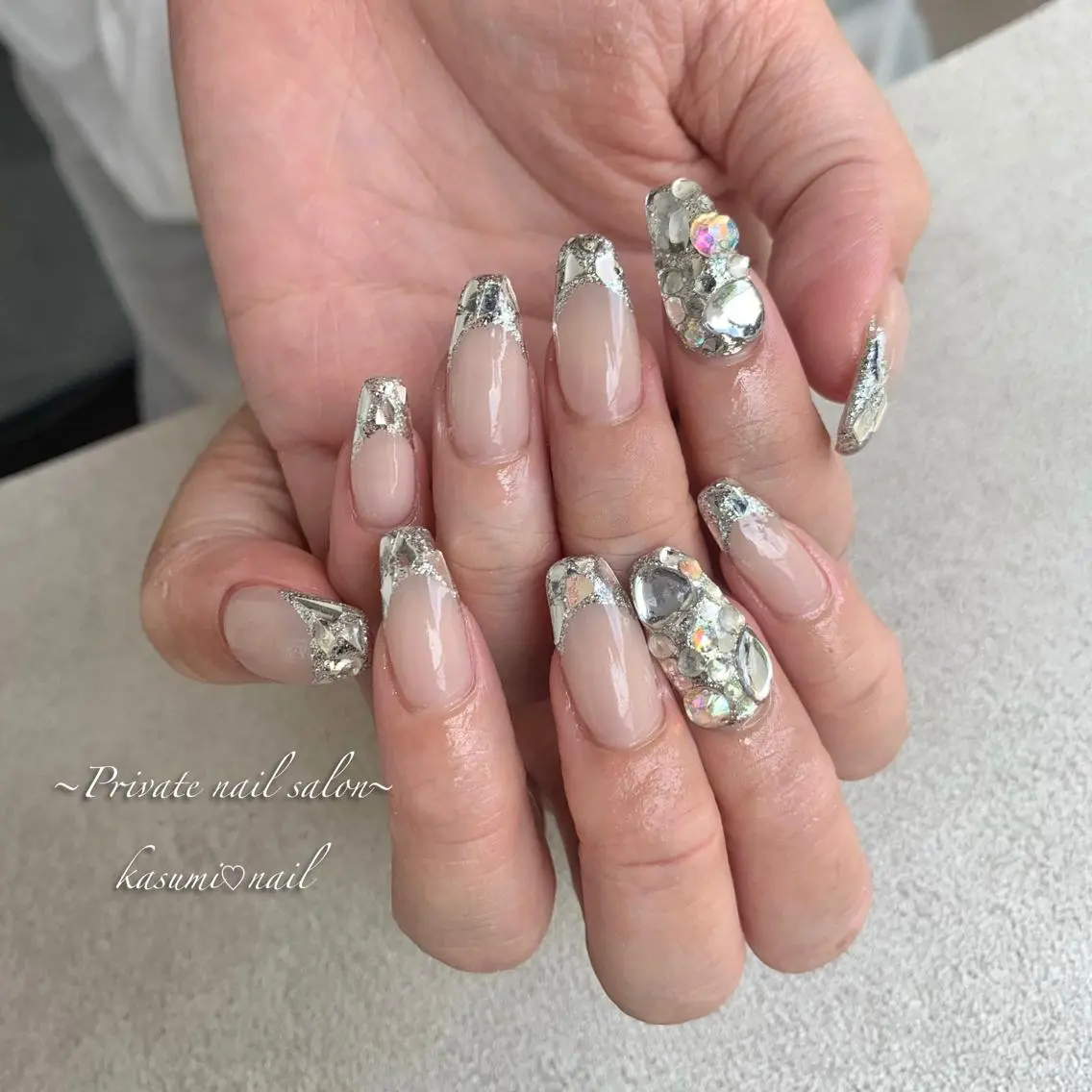 ネイル ラメ(グリッター) マグネットネイル ミラーネイル ニュアンスネイル 冬ネイル KASUMI♡ Nailのネイルデザイン