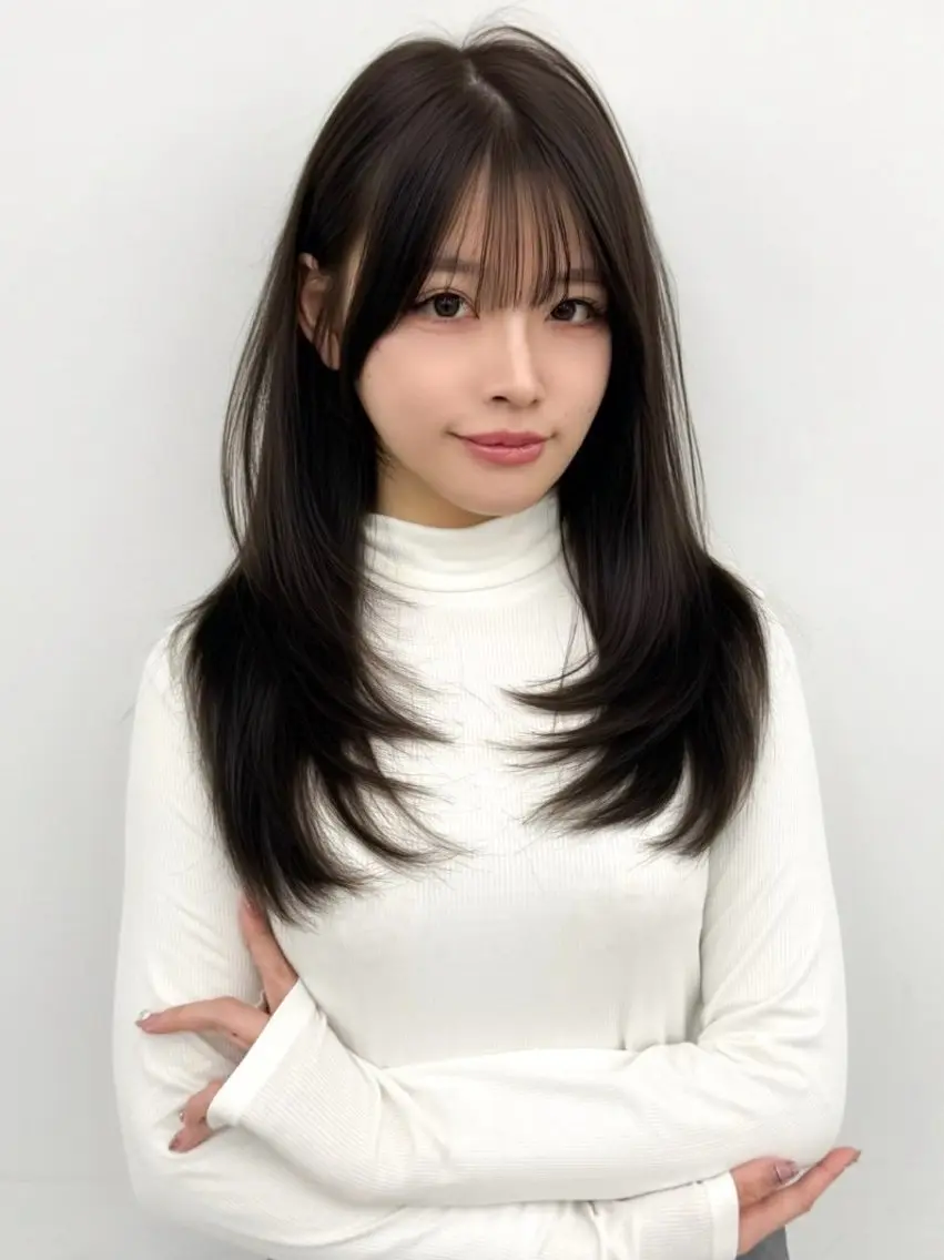 ミディアム カラー ヘアアレンジ カット ヘアカラー トリートメント 顔周り&ミディアム 特化/池袋/kokiのヘアスタイル
