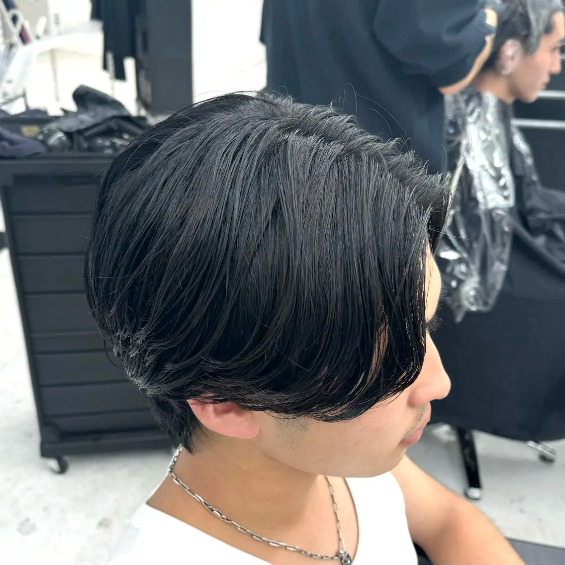 ミディアム パーマ メンズ ミディアムパーマ メンズパーマ カット パーマ 柏メンズカットパーマ NO.1タイチのヘアスタイル