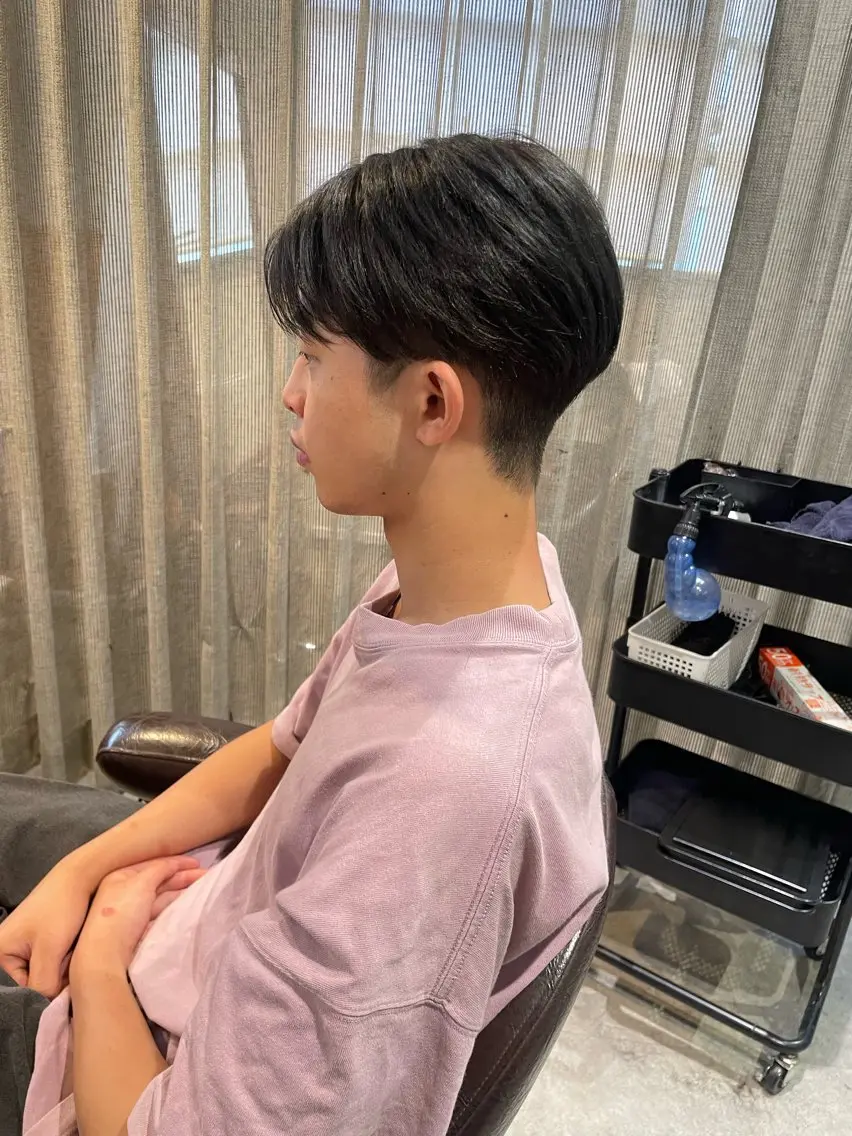 カラー メンズ アッシュ アッシュブラック 黒髪 髪質改善/Bloss om🌷高橋沙衣のヘアスタイル